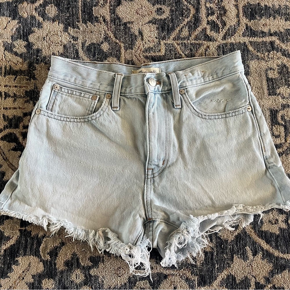 Madewell Blue Jean Shorts Distressed Casual